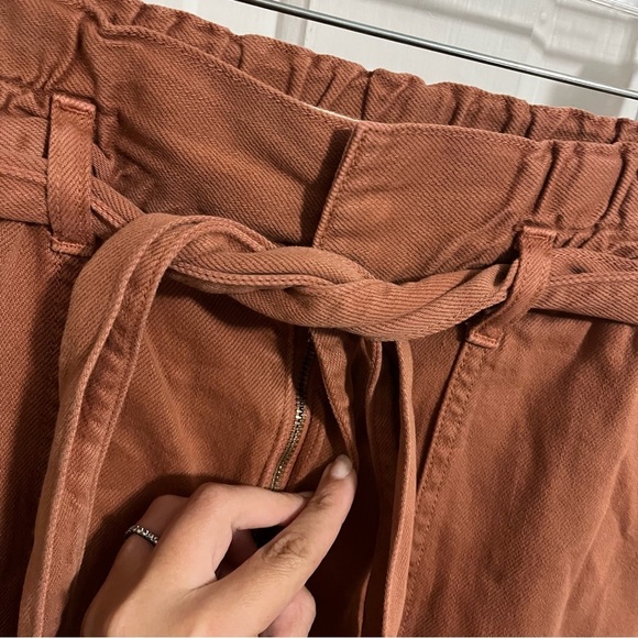 Amo Paperbag Pants Suntan Brown Rust Size 29 J - Picture 4 of 11